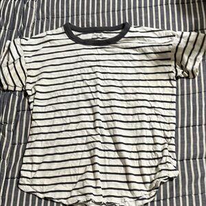 Madewell Black and White Striped Tee